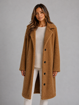 Women's Long Teddy Fleece Coat