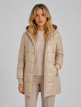 Women's Longline Hooded Puffer Coat