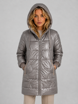Women's Longline Hooded Puffer Coat