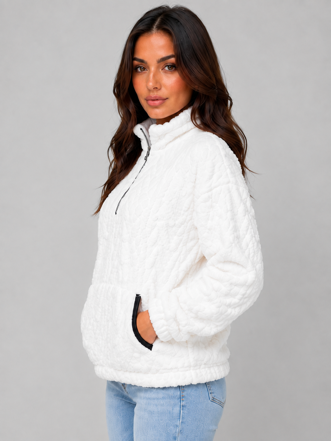 Women's Plush Half Zip Pullover