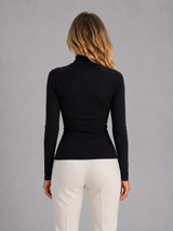 Women's Ribbed Half Zip Top