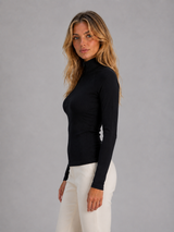 Women's Ribbed Half Zip Top