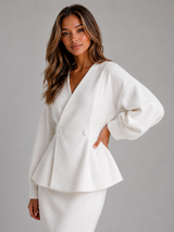 Women's Peplum Jacket & Skirt Suit